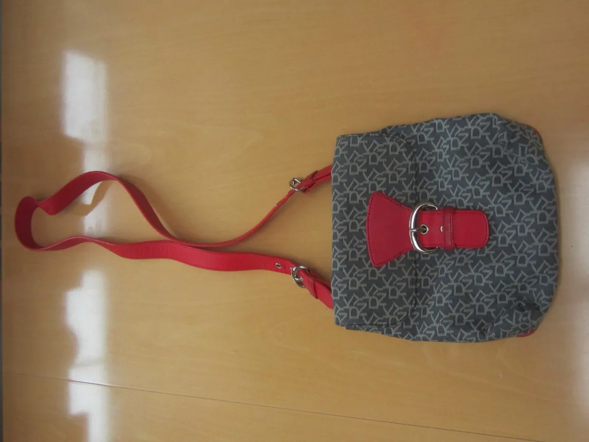 DKNY Red / Navy Handbag - Image 4