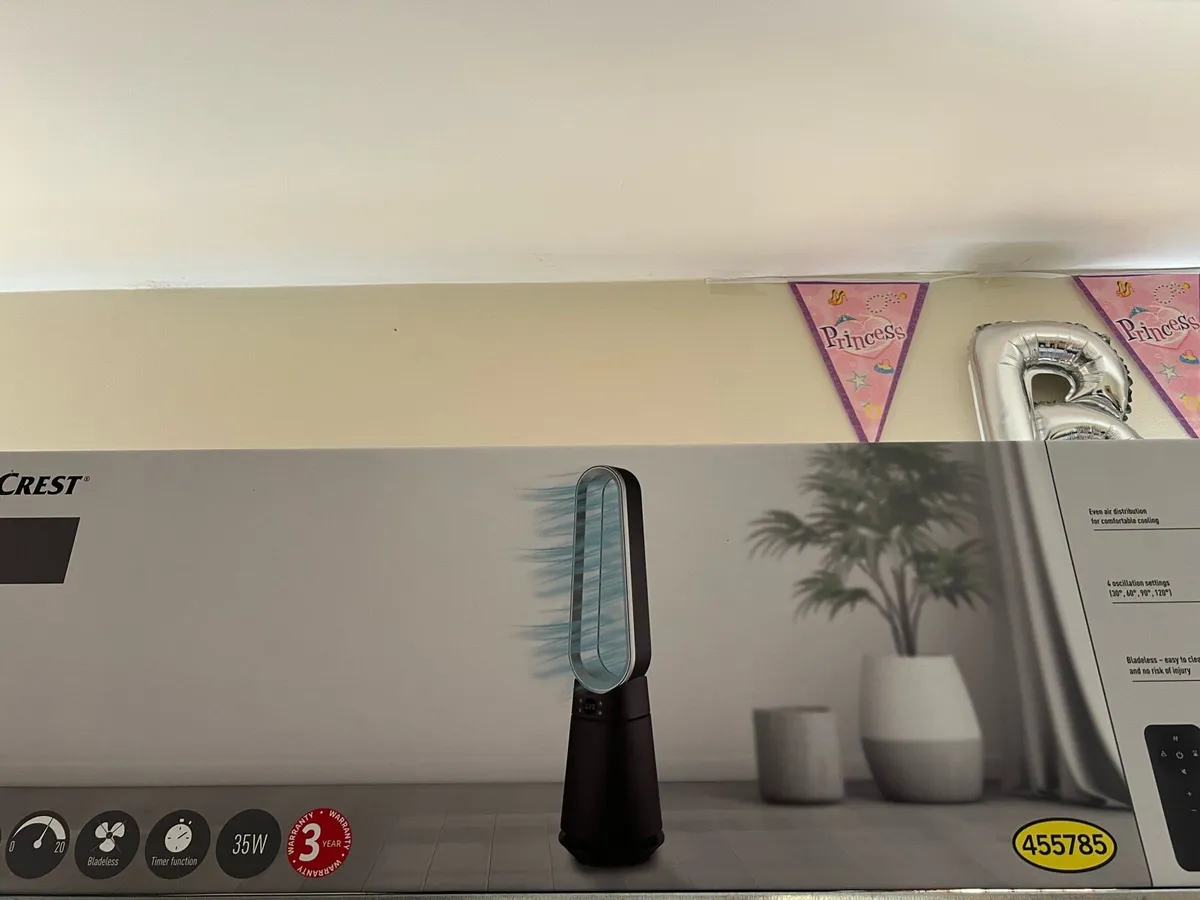 38" Bladeless Tower Fan 120°… - Image 1