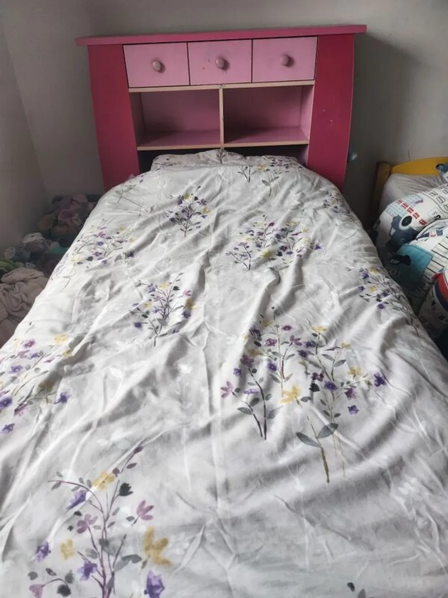 Pink Bed with storage & Toddler bed - Image 1
