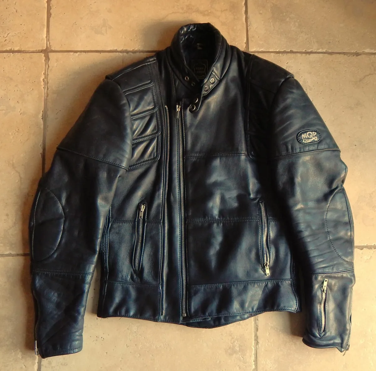 MQP Vintage Leather Motorcycle Jacket - Image 1