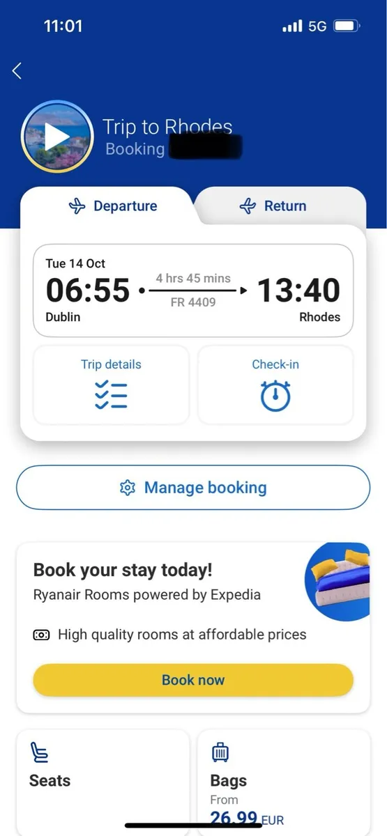 Flights to Rhodes x2 inc Priority, Seats, Baggage - Image 1