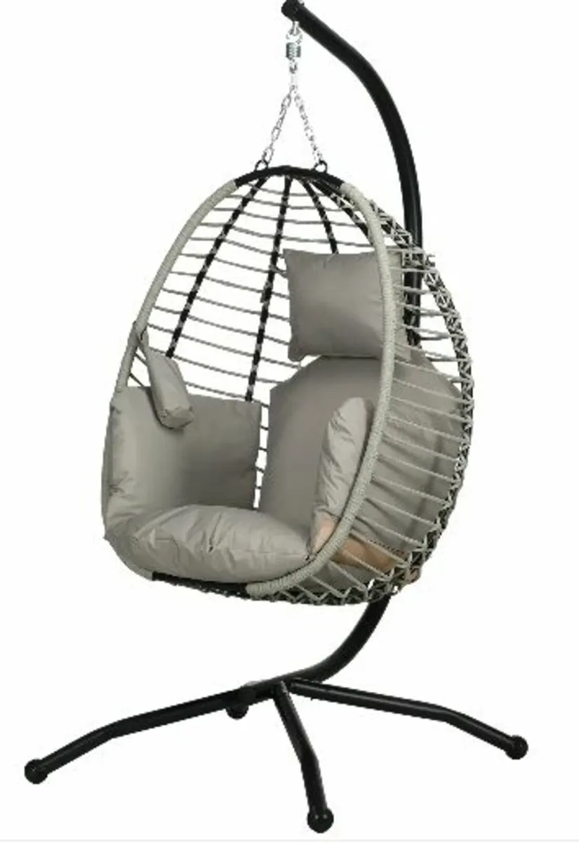 Single Rattan Hanging Egg Chair,with Seat Cushion - Image 4