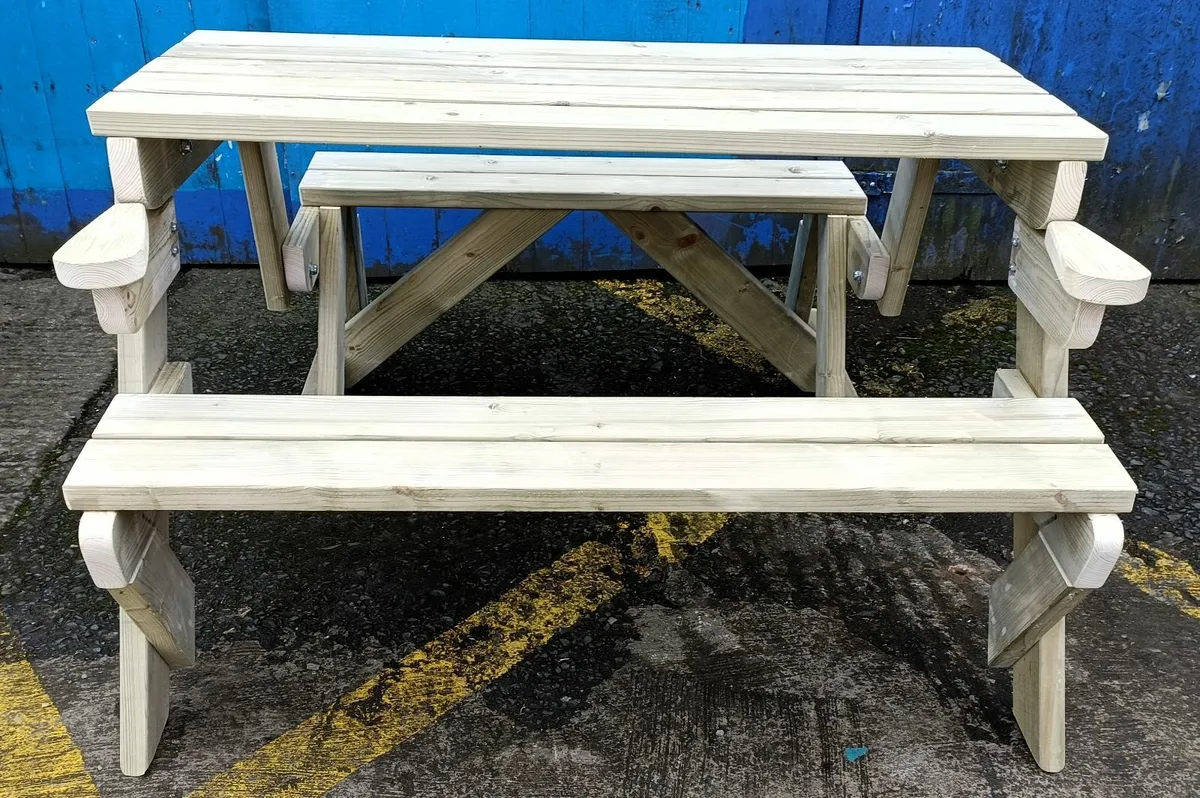 Convertible Garden Bench - Picnic Table - Image 3