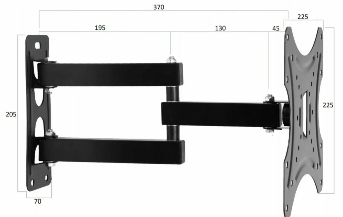 TV Wall Mount Bracket Tilt Swivel 10-42" - Image 4