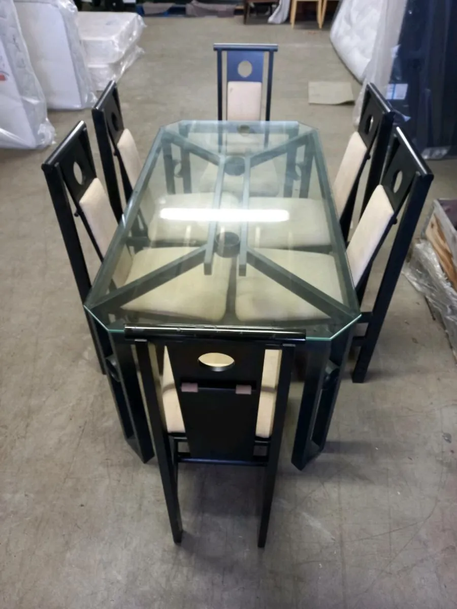 Al Frank cast iron table and 6 chairs - Image 1