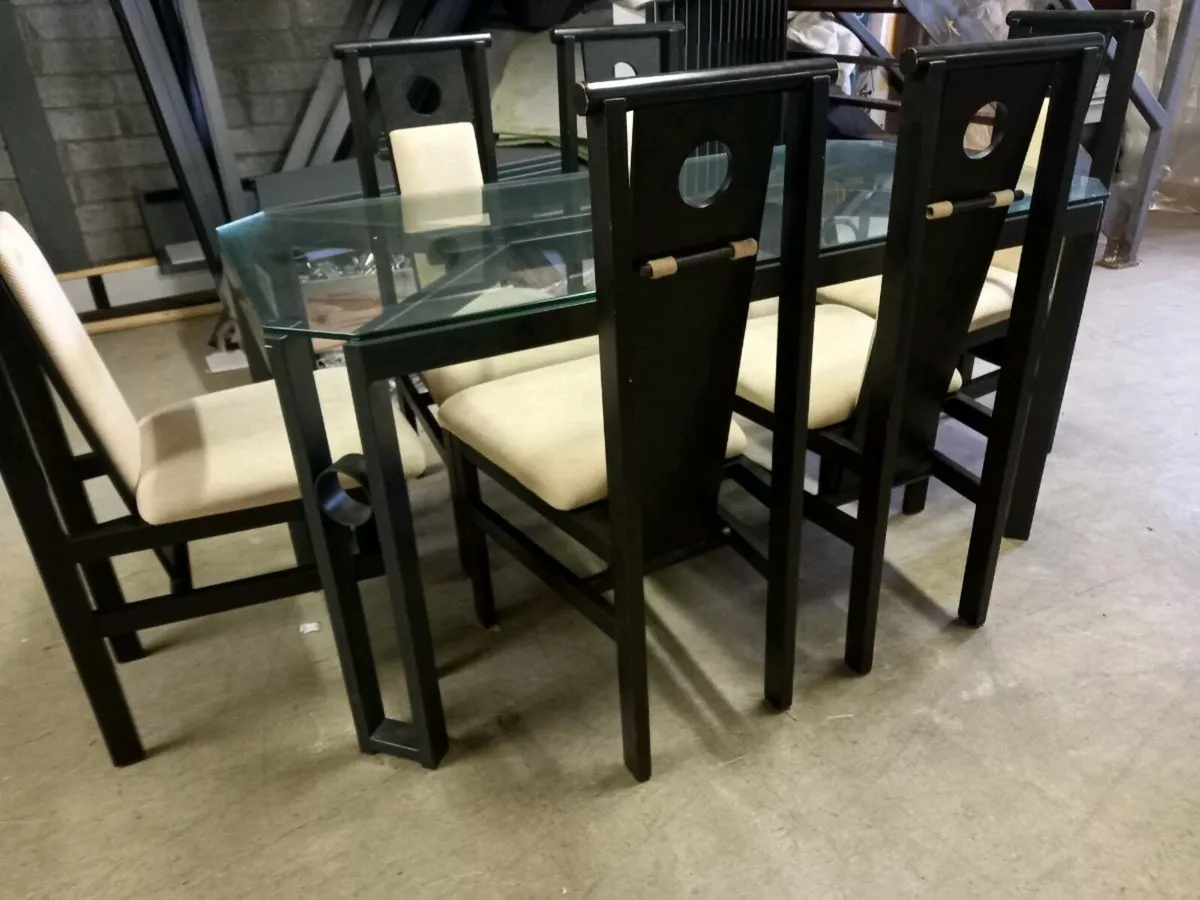 Al Frank cast iron table and 6 chairs - Image 2