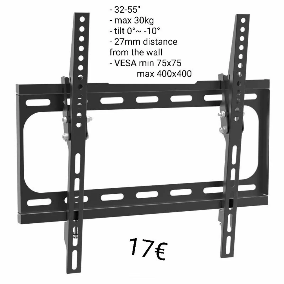 Tv Bracket Wall Mount Flat Tilt 32"-55" - Image 1