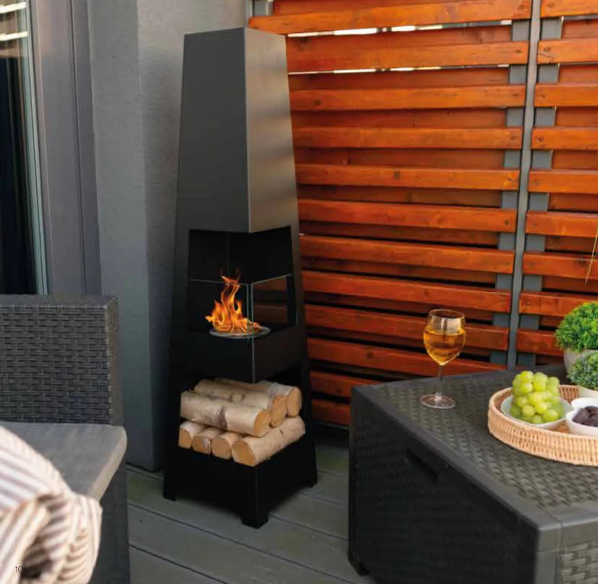 Pyramid Garden Bioethanol Fireplace