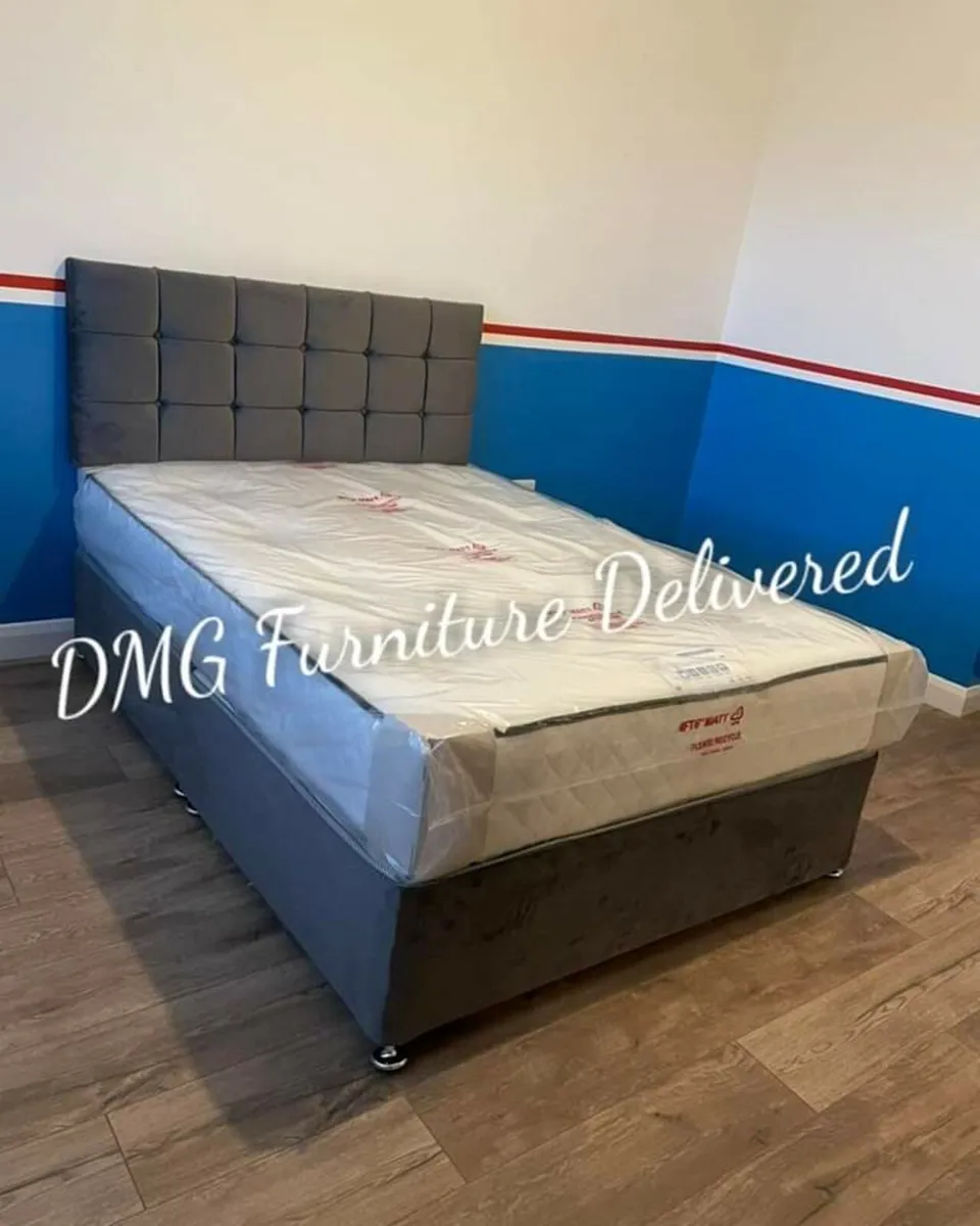 New Divan Beds With Mattresses And Headboard - Image 1