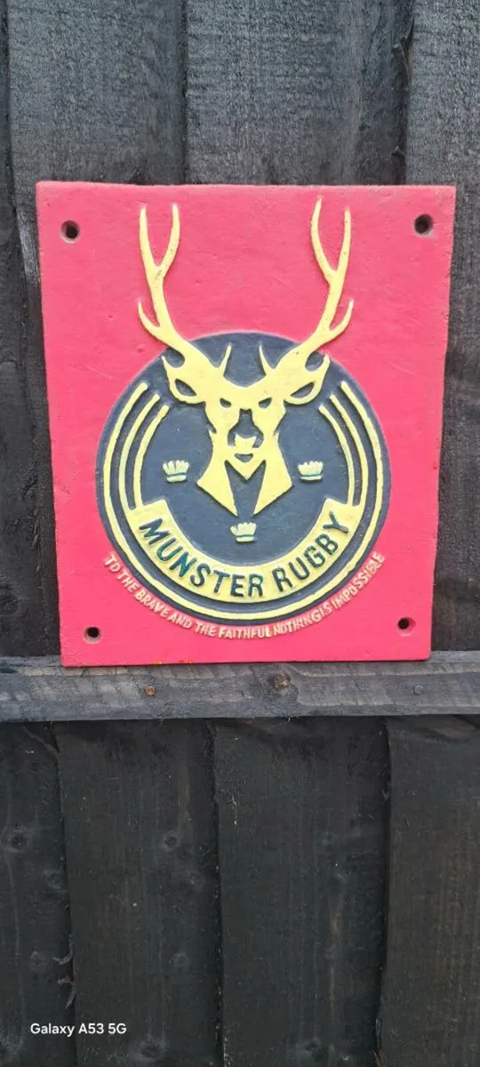 Munster rugby  cast iron sign