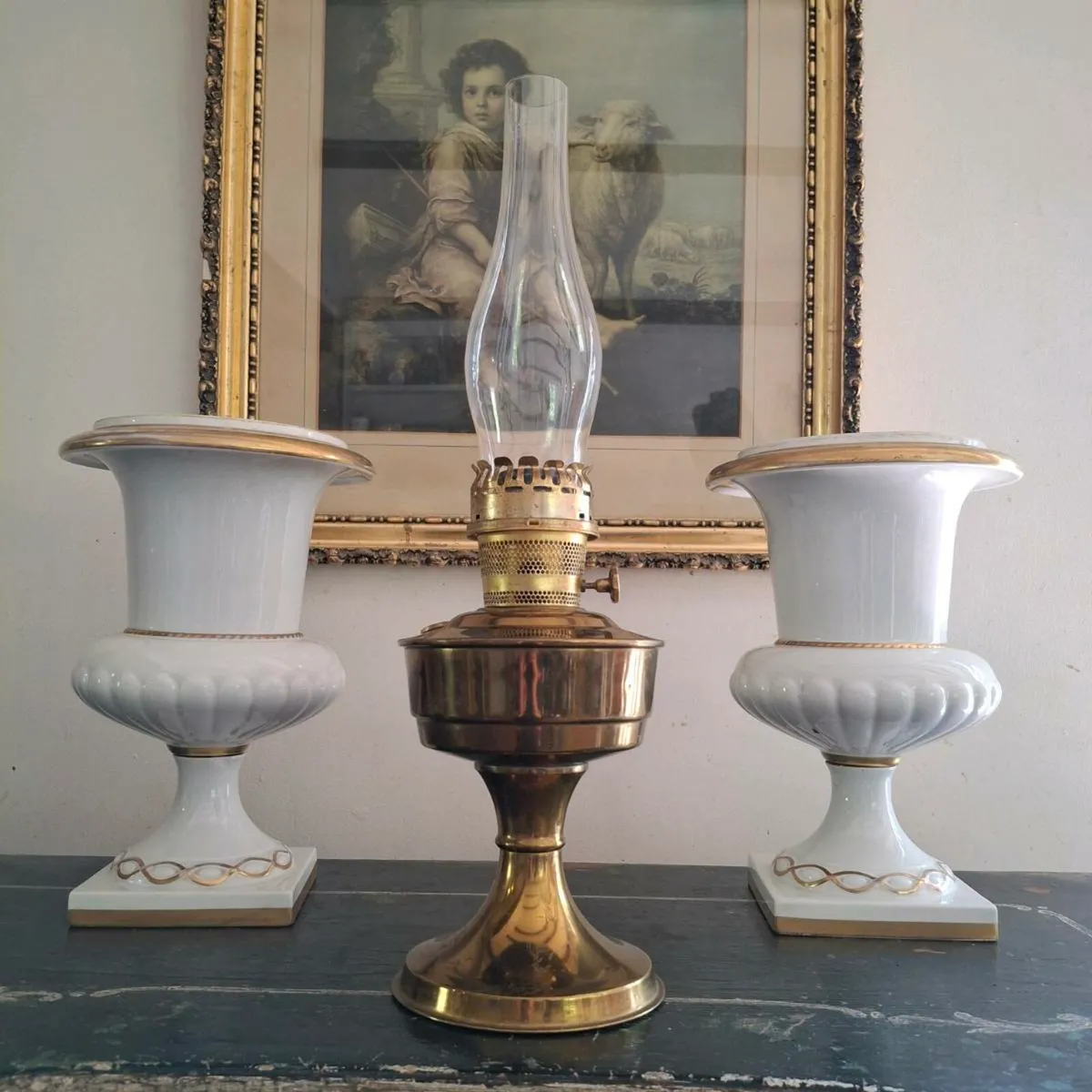 Large Brass Aladdin Oil Lamp - Image 1