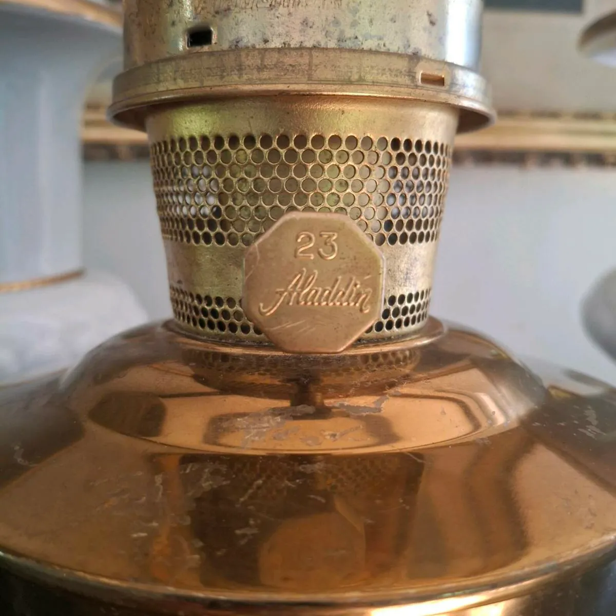 Large Brass Aladdin Oil Lamp - Image 3