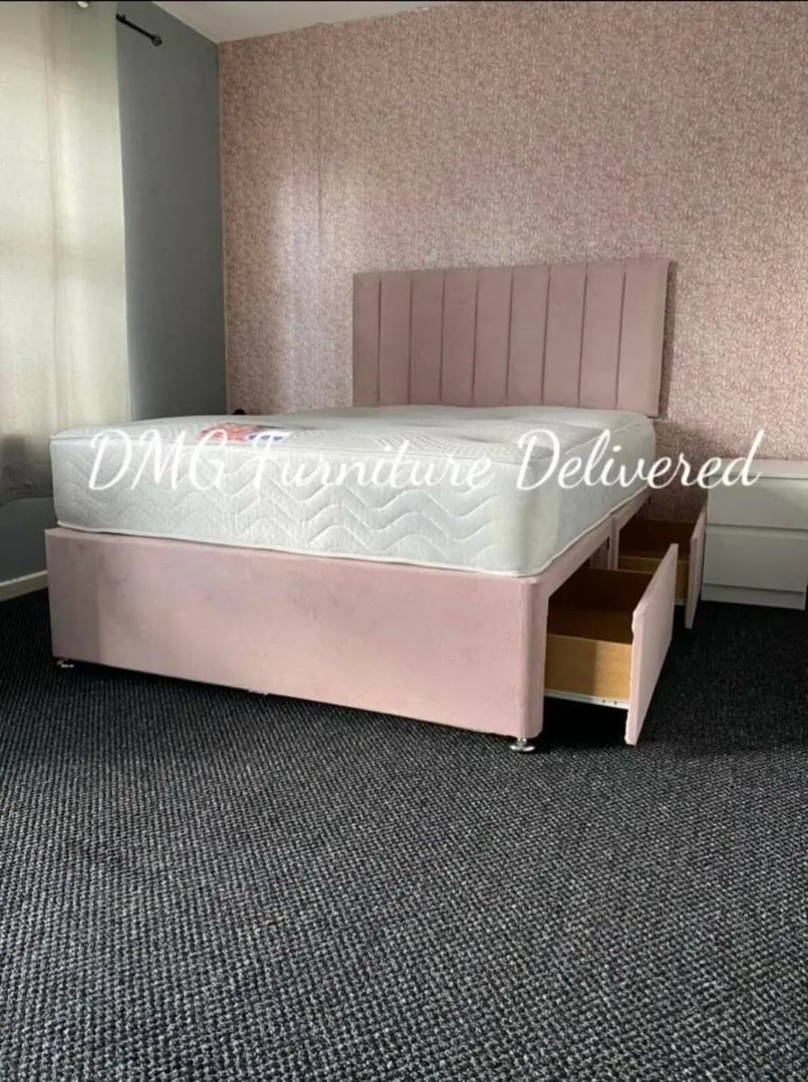 New Divan Beds With Mattresses And Headboard - Image 1