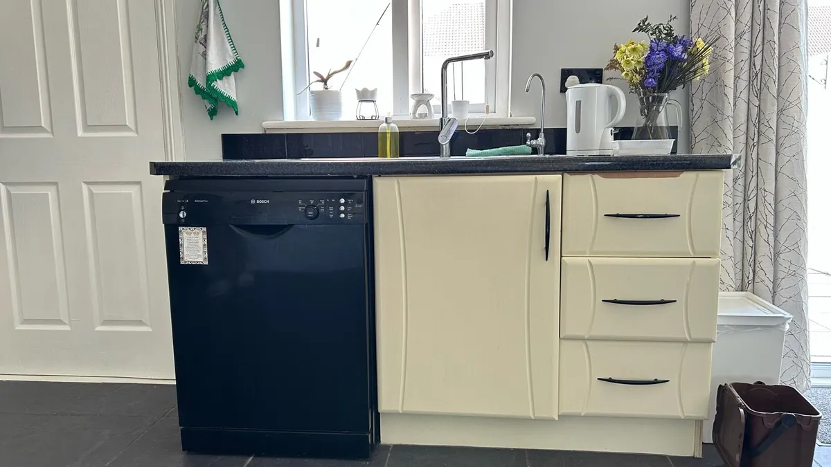 Kitchen Cabinet with Wine Rack & Glass Display - Image 3