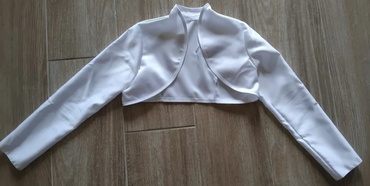 White Satin Communion Boloro by Lily - Image 1