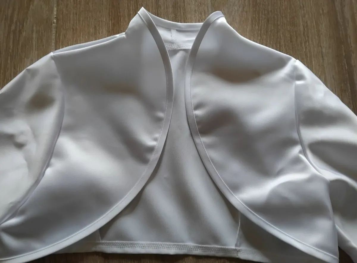 White Satin Communion Boloro by Lily - Image 3