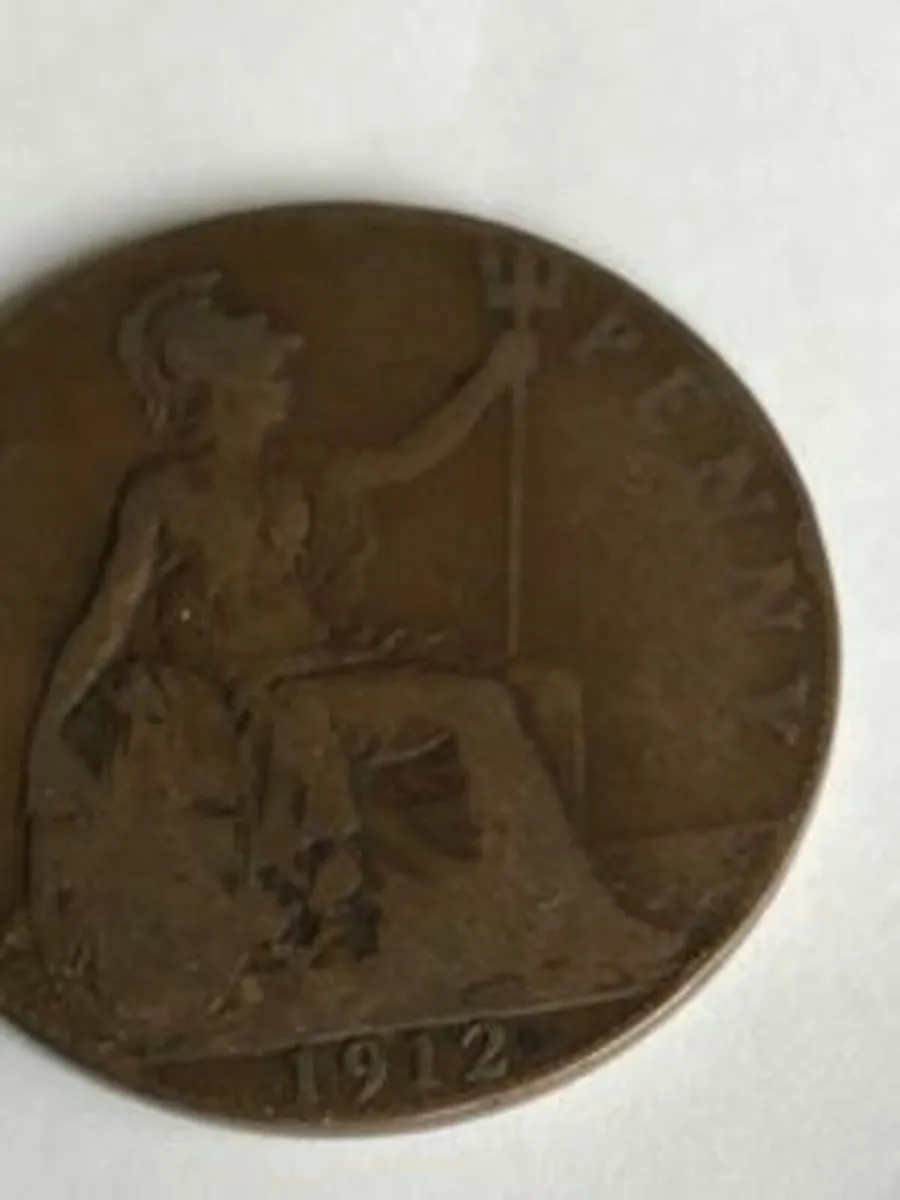 Old 1912 British Penny