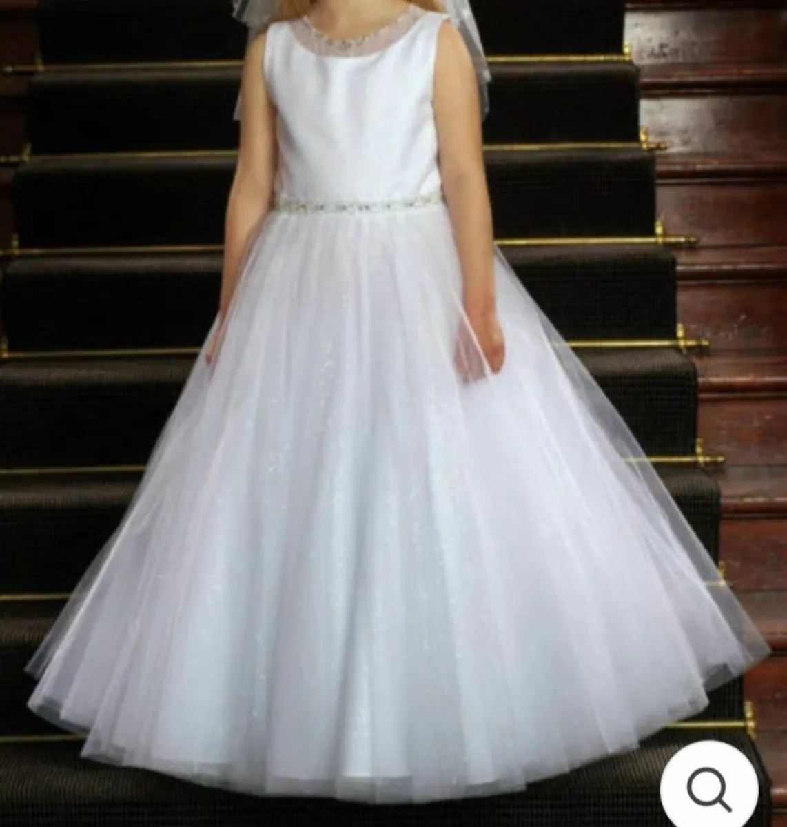 Communion Dress, Shoes, Veil, Gloves, Socks,Bag - Image 1