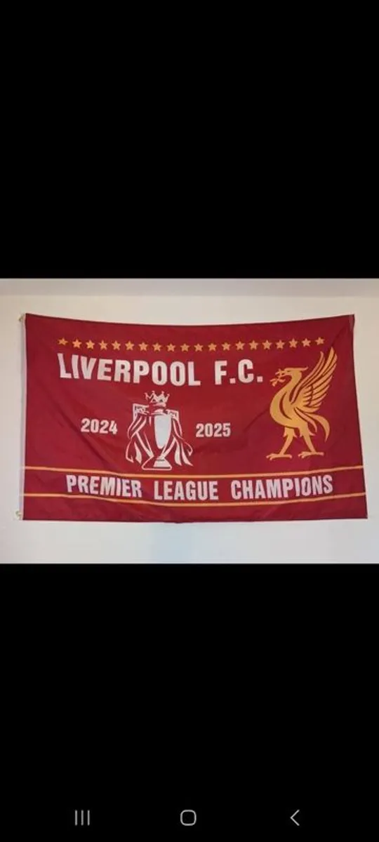 Liverpool FC Champions 24/25 Flags - Image 1