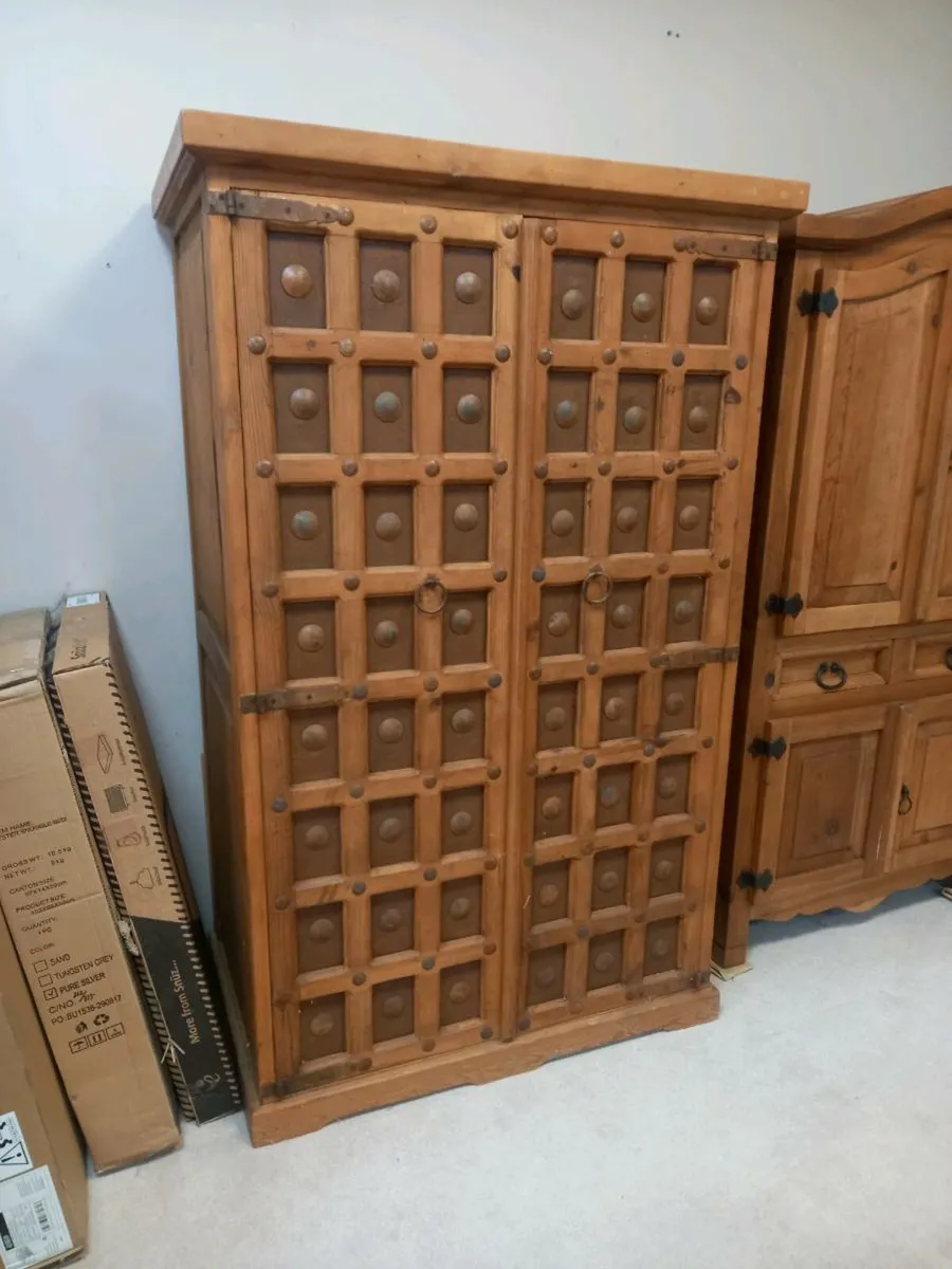 Larder unit,solid Mexican pine. - Image 2