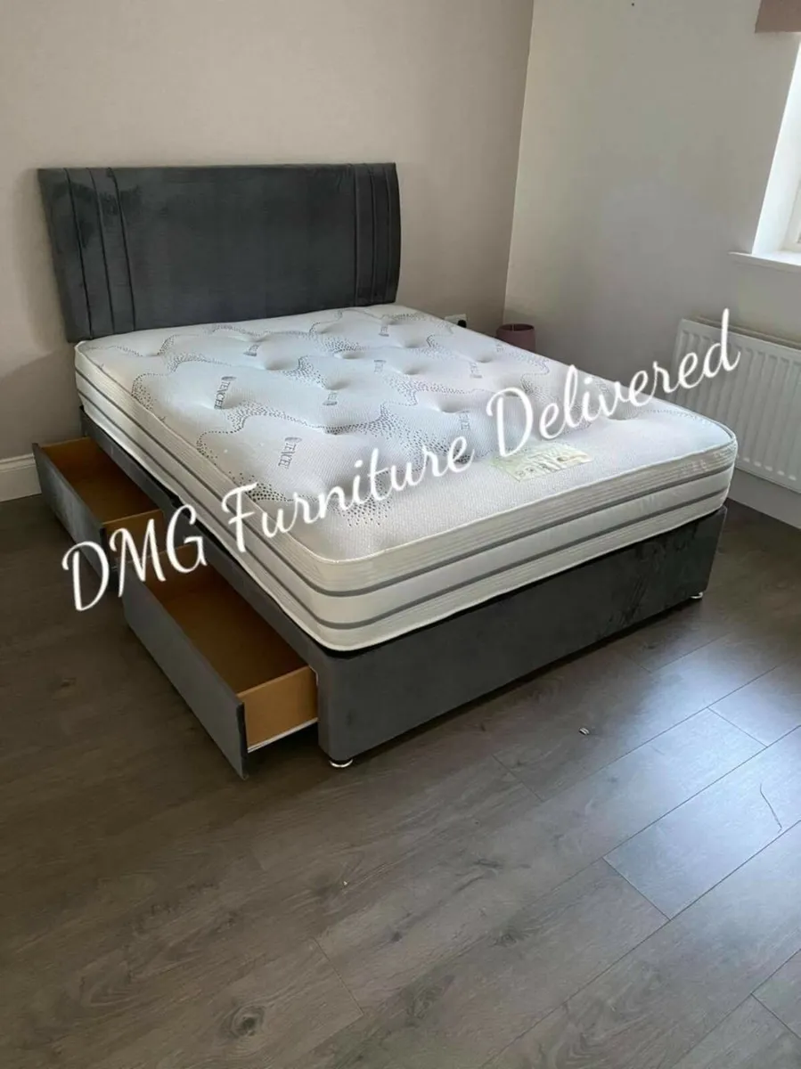 New Divan Beds With Mattresses And Headboard - Image 1