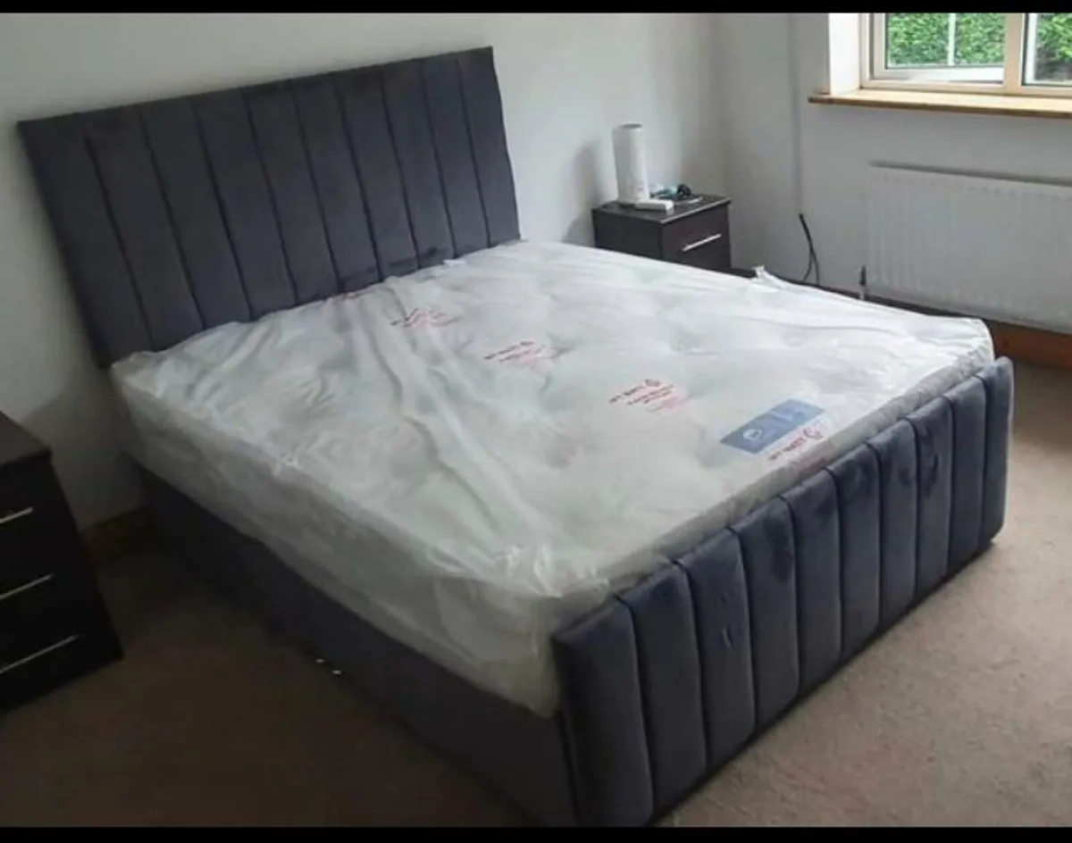 Double bumber bed frame with Mattress included - Image 1