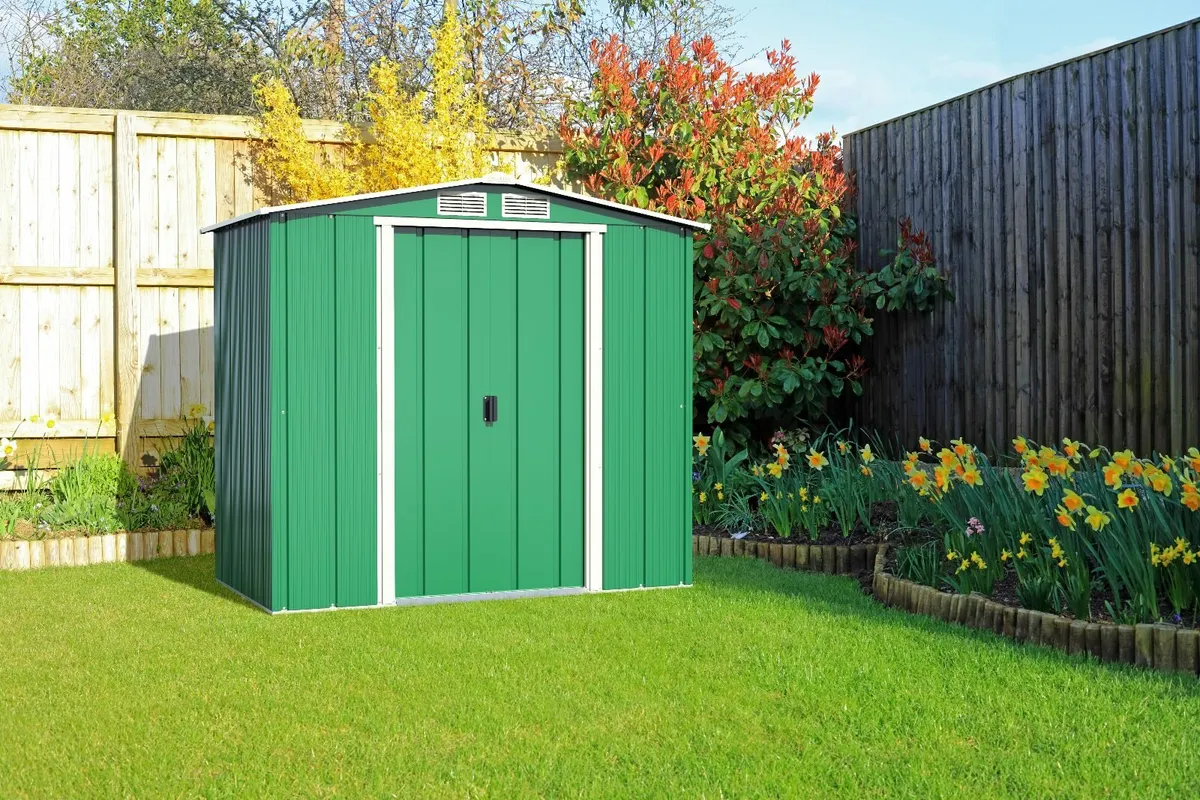 6×4 ECO Steel Garden Shed, Free Delivery - Image 1