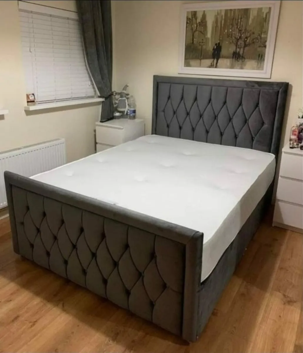 Double Monaco bed frame with Mattress included - Image 3