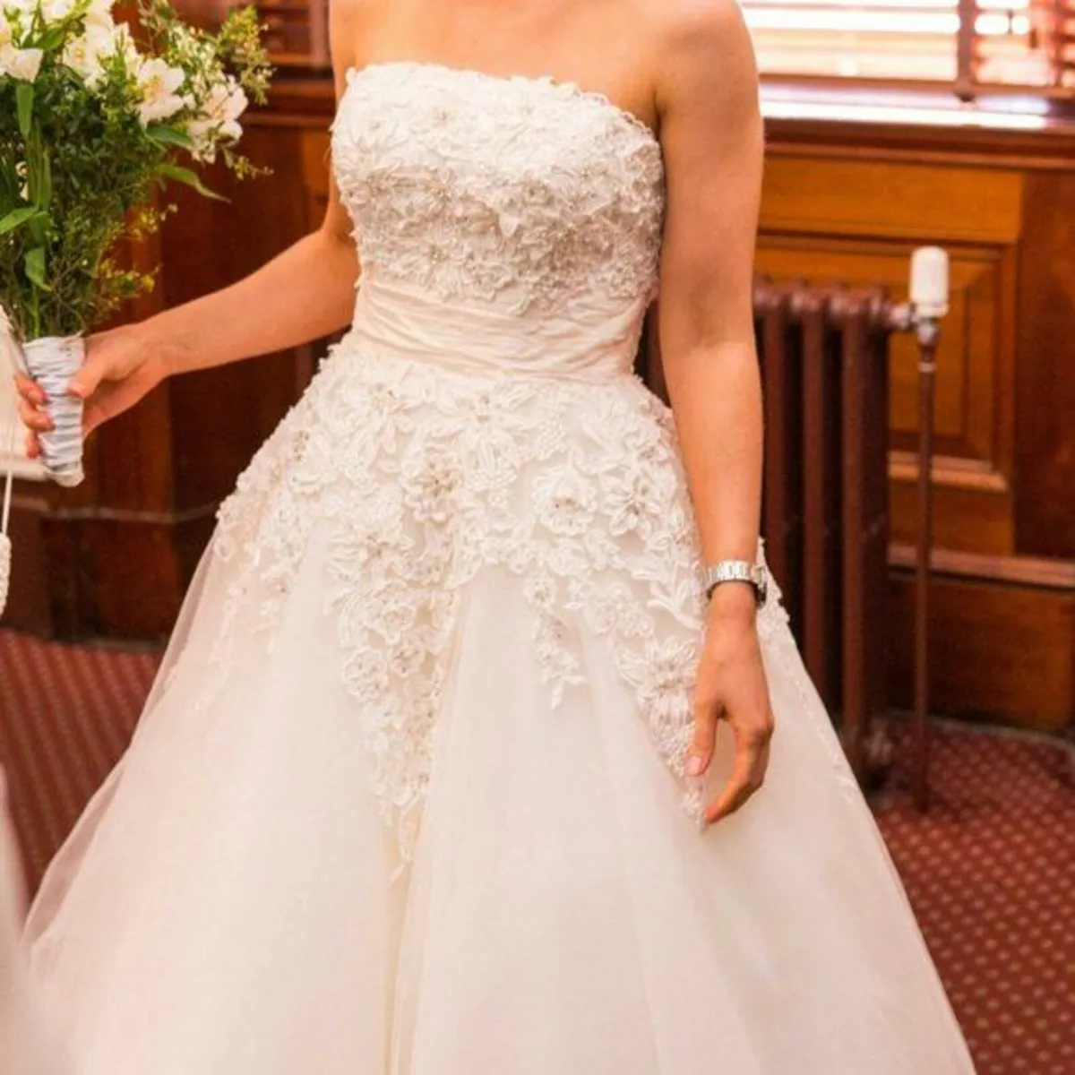Tea Length Wedding Dress Size 10 - Image 2
