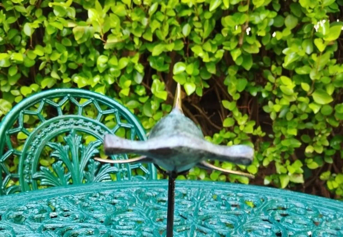 Hammerhead Shark On Stand - Patinated & Polished Bronze - Image 3