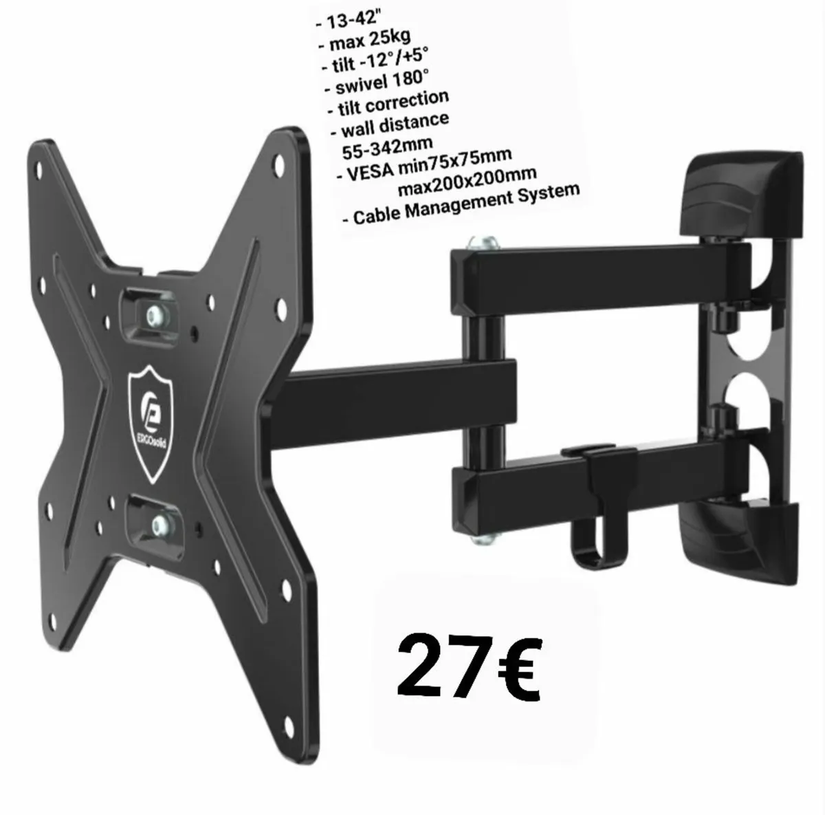 TV Wall Mount Bracket Tilt Swivel Pull out 13-42" - Image 1