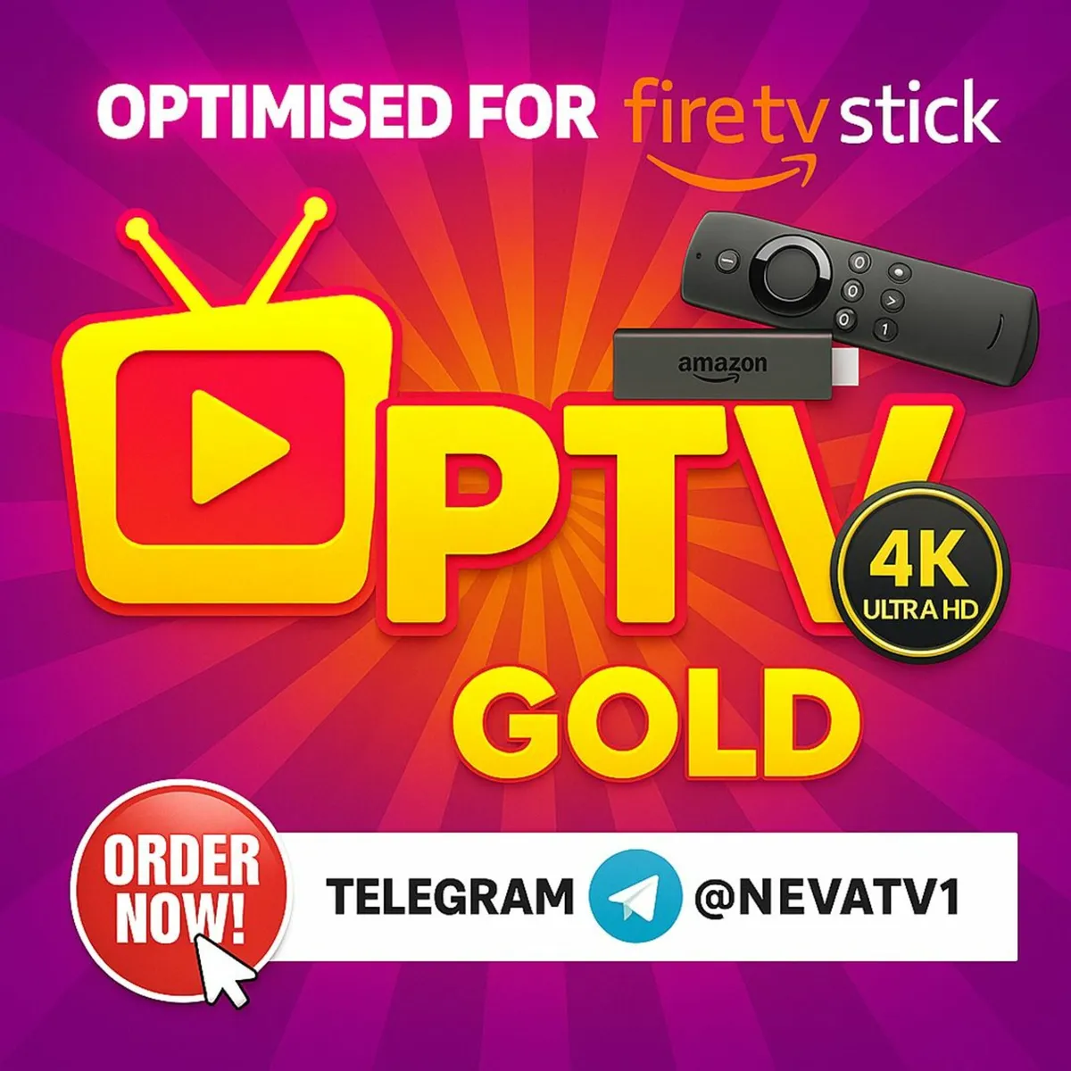 Sub IP-TV Fast Server 4K (Firestick) - 1 year