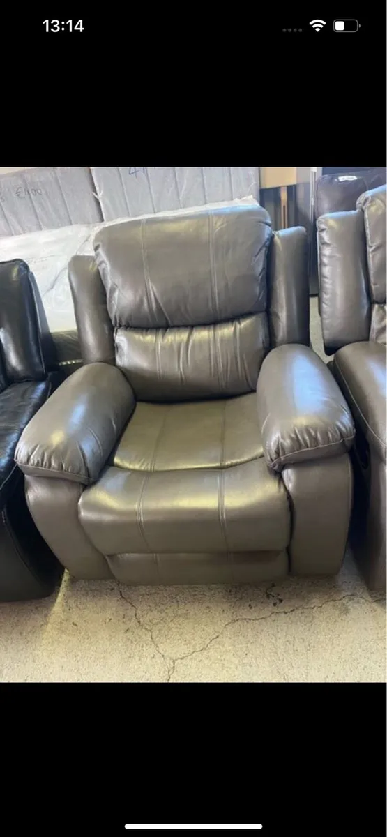 Brand new 3+1+1 leather recliner couches - Image 3
