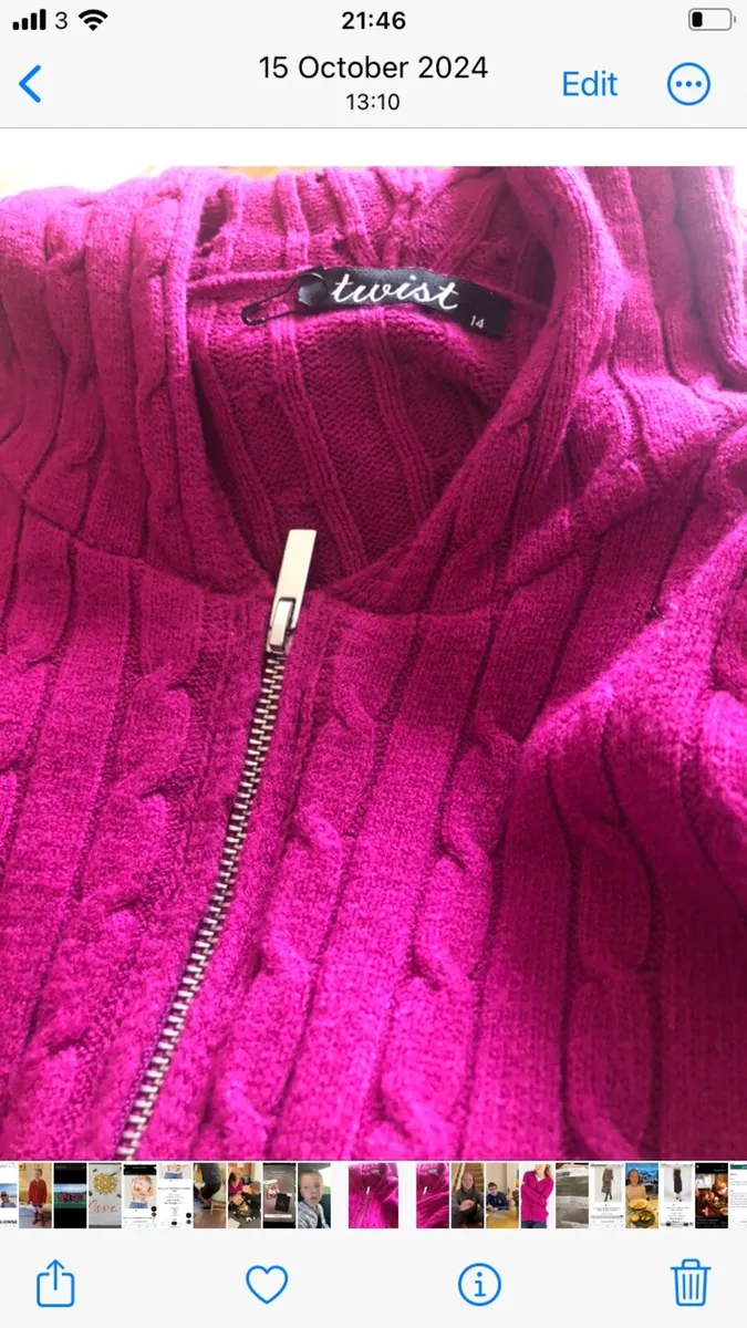 Ladies Zip up Cardigan - Image 3