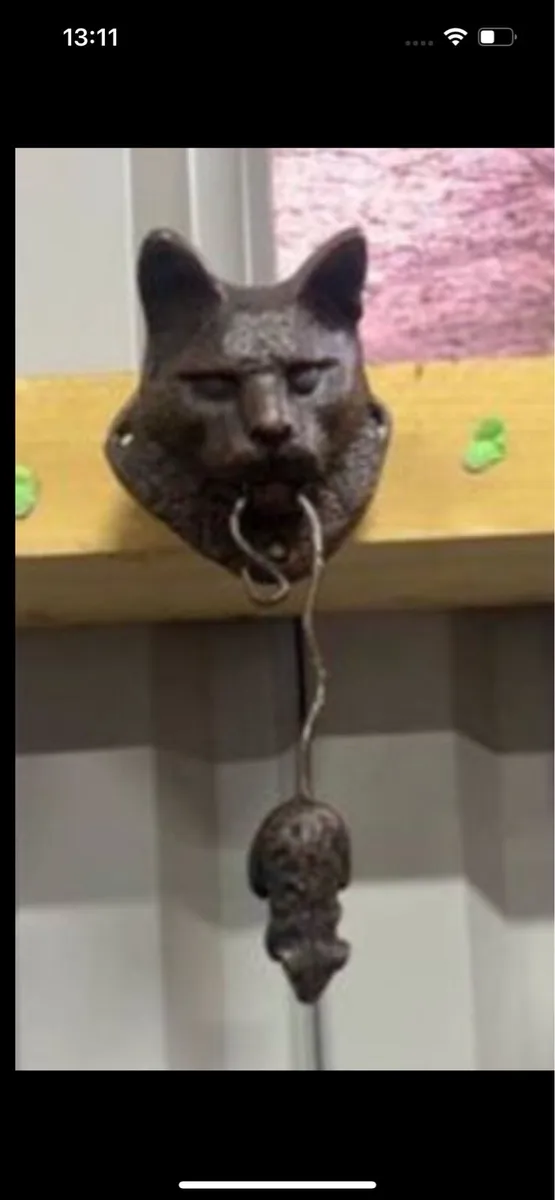 Cat and mouse door knocker - Image 1