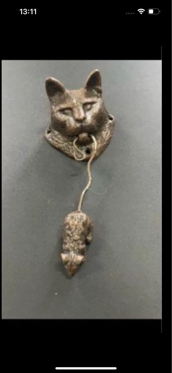 Cat and mouse door knocker - Image 2