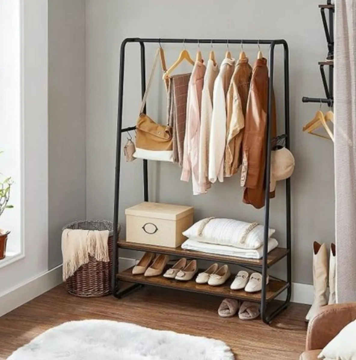 New Industrial Clothes Rail,2 Shelves - FREE P&P - Image 1