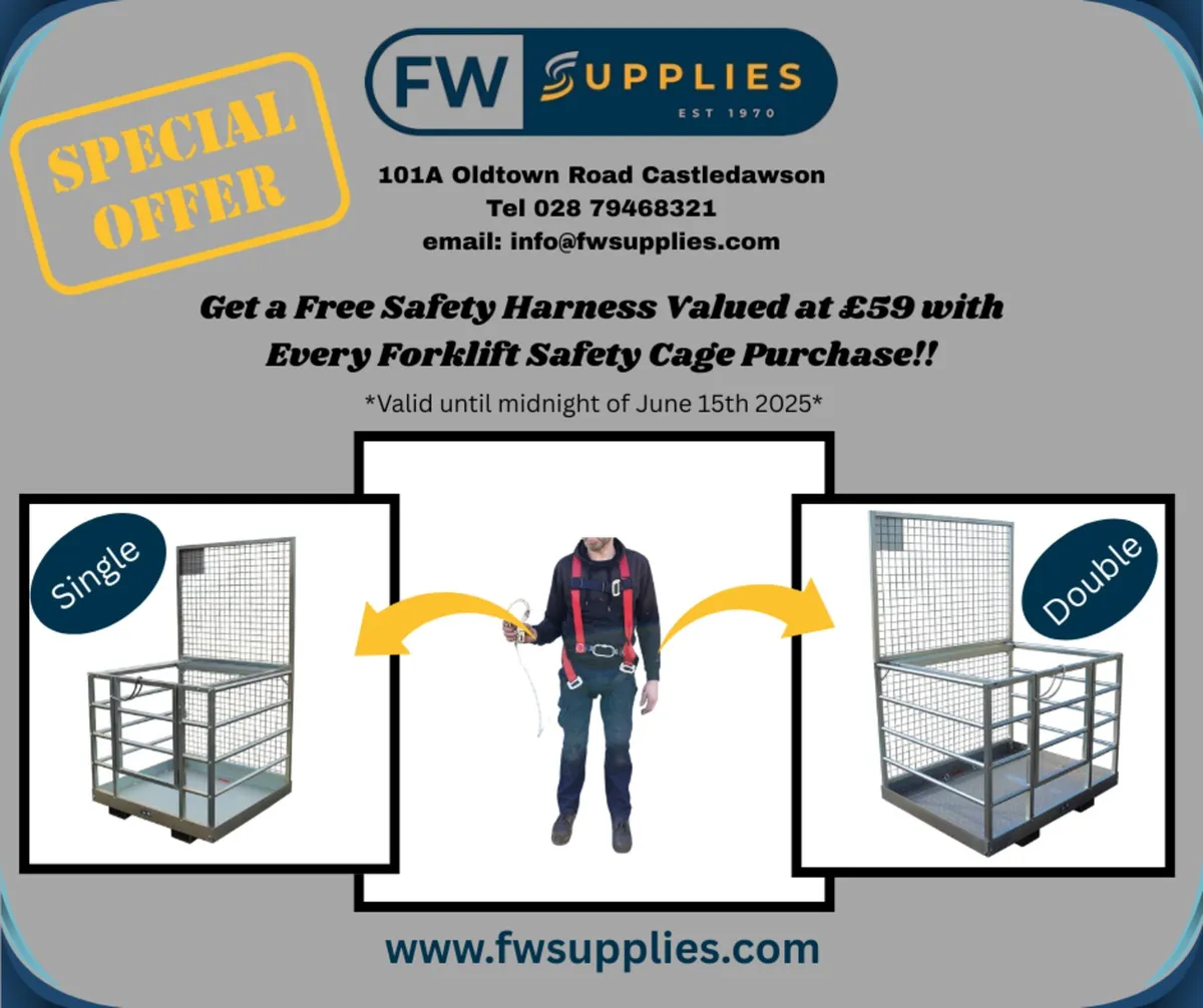 Forklift Safety Cage... Free Fall Arrrest Harness - Image 1