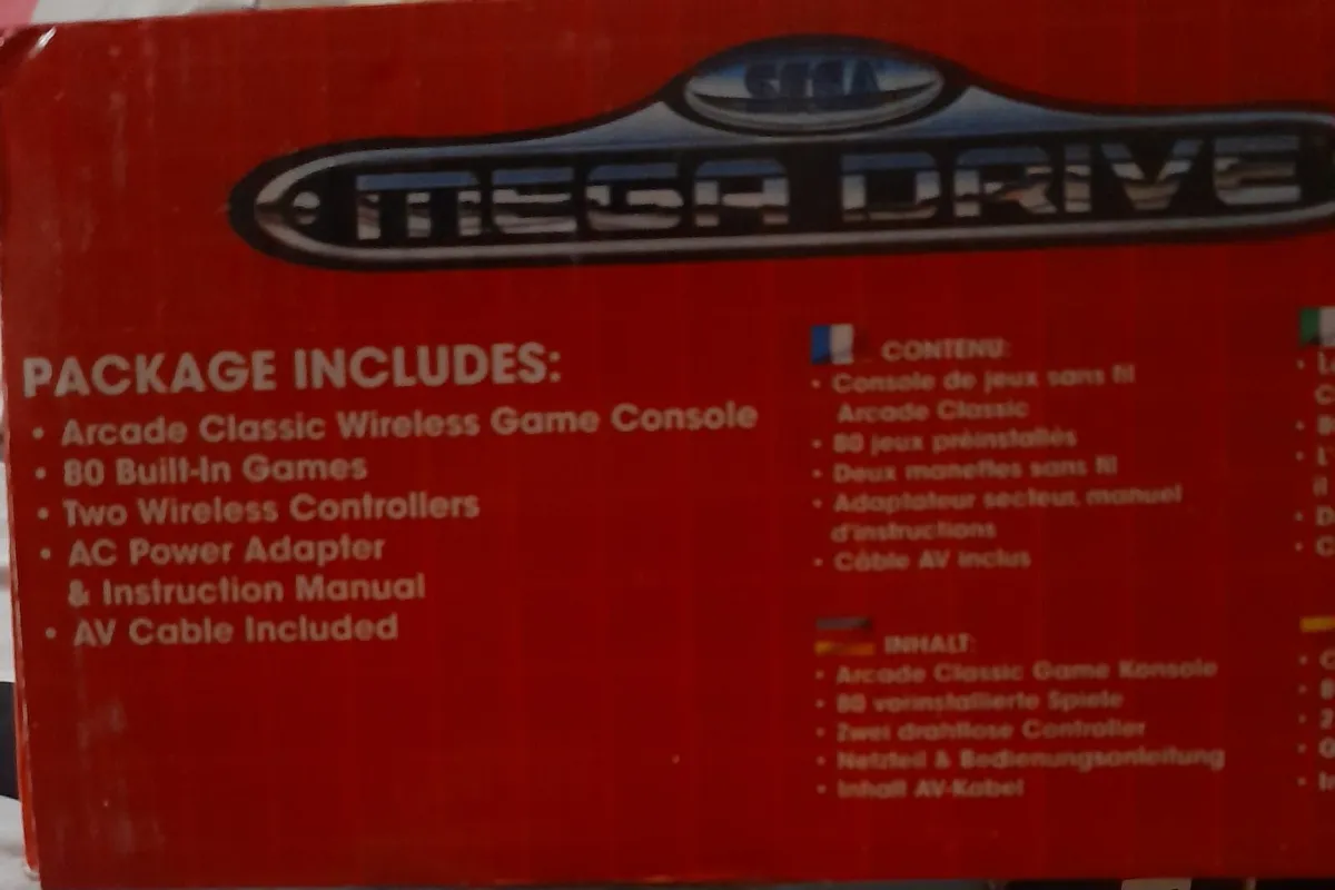 Sega Megadrive Classic Game Console 80 Built in - Image 3