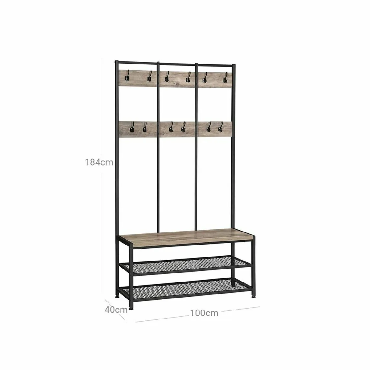 New XXL Metal Hall Tree Coat Hat Rack. FREE P&P - Image 3