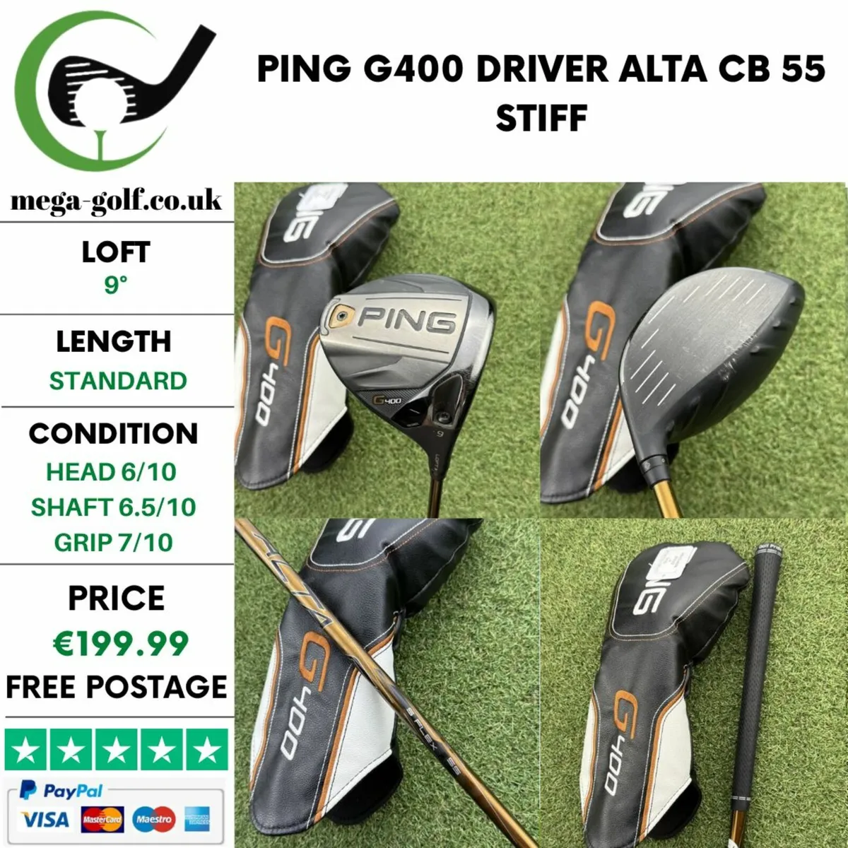 PING G400 DRIVER / 9° / ALTA CB 55 STIFF - Image 1
