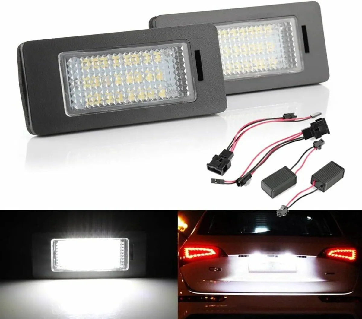 AUDI Led License Number Plate Tag Light Canbus wit