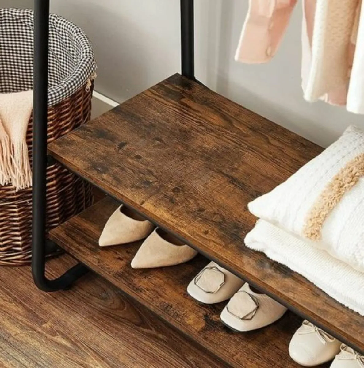 New Industrial Clothes Rail,2 Shelves - FREE P&P - Image 2