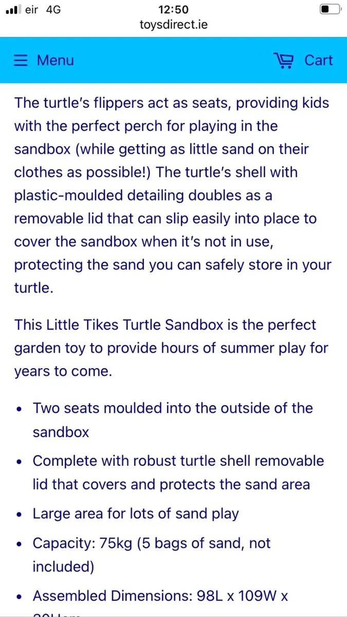Little Tikes Turtle Sandbox with lid - Image 2