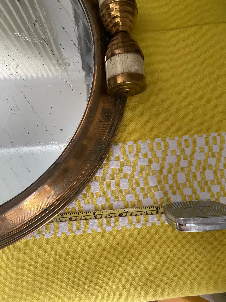 Trays - vintage/art deco mirror trays & brass tray - Image 3