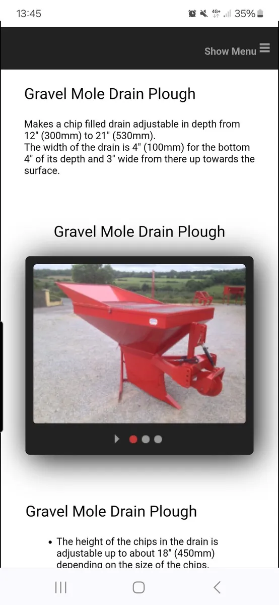 Gravel mole plough wanted