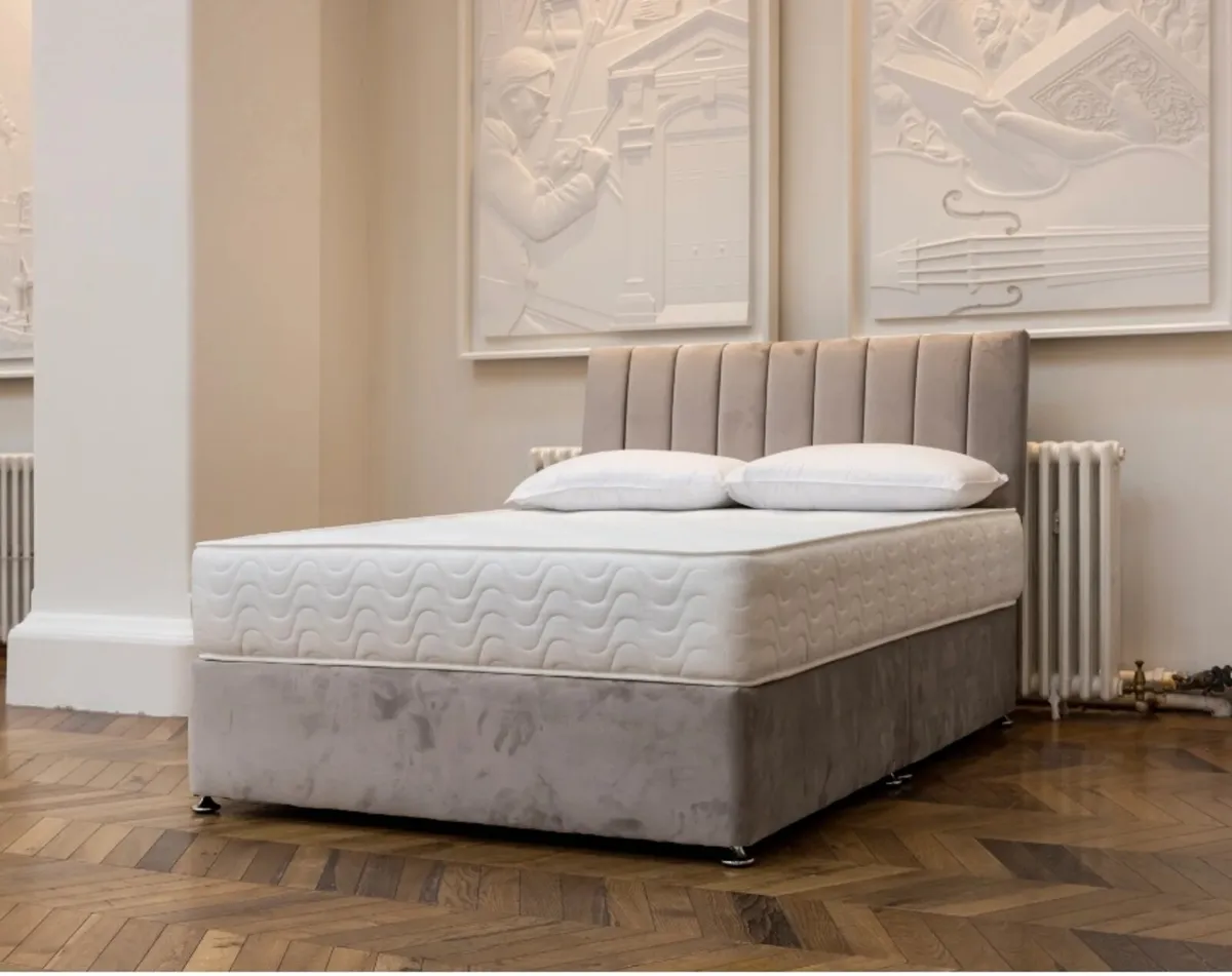 New Divan Beds With Mattresses And Headboard - Image 1