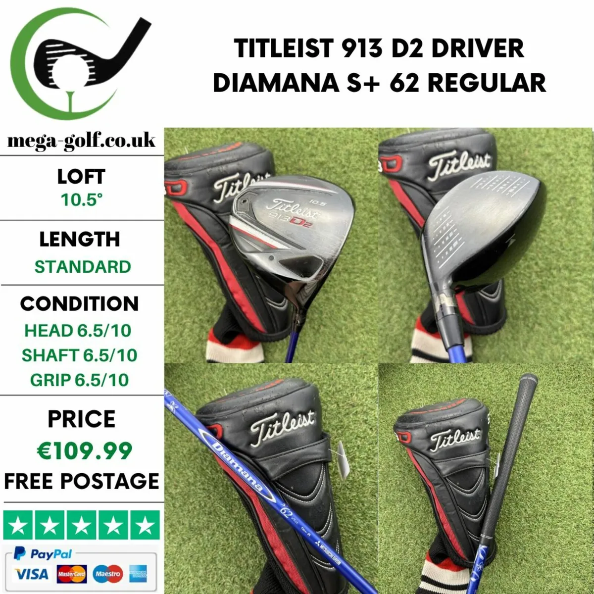 TITLEIST 913 D2 DRIVER / 10.5° / REGULAR - Image 1