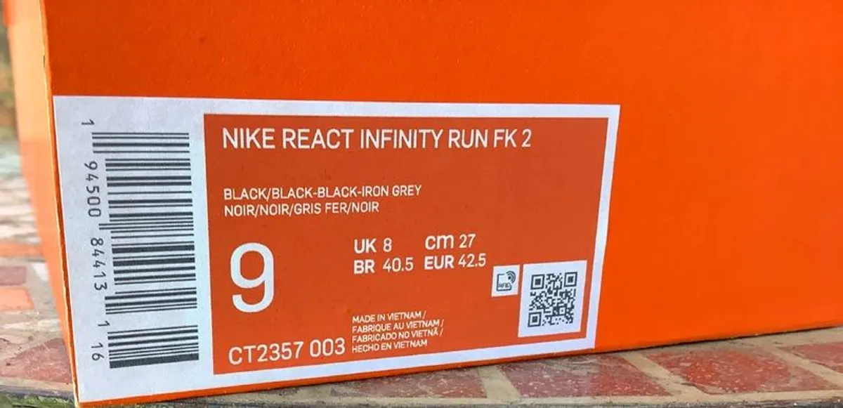 Nike React Infinity Run Fk2 Size 8 - Image 1