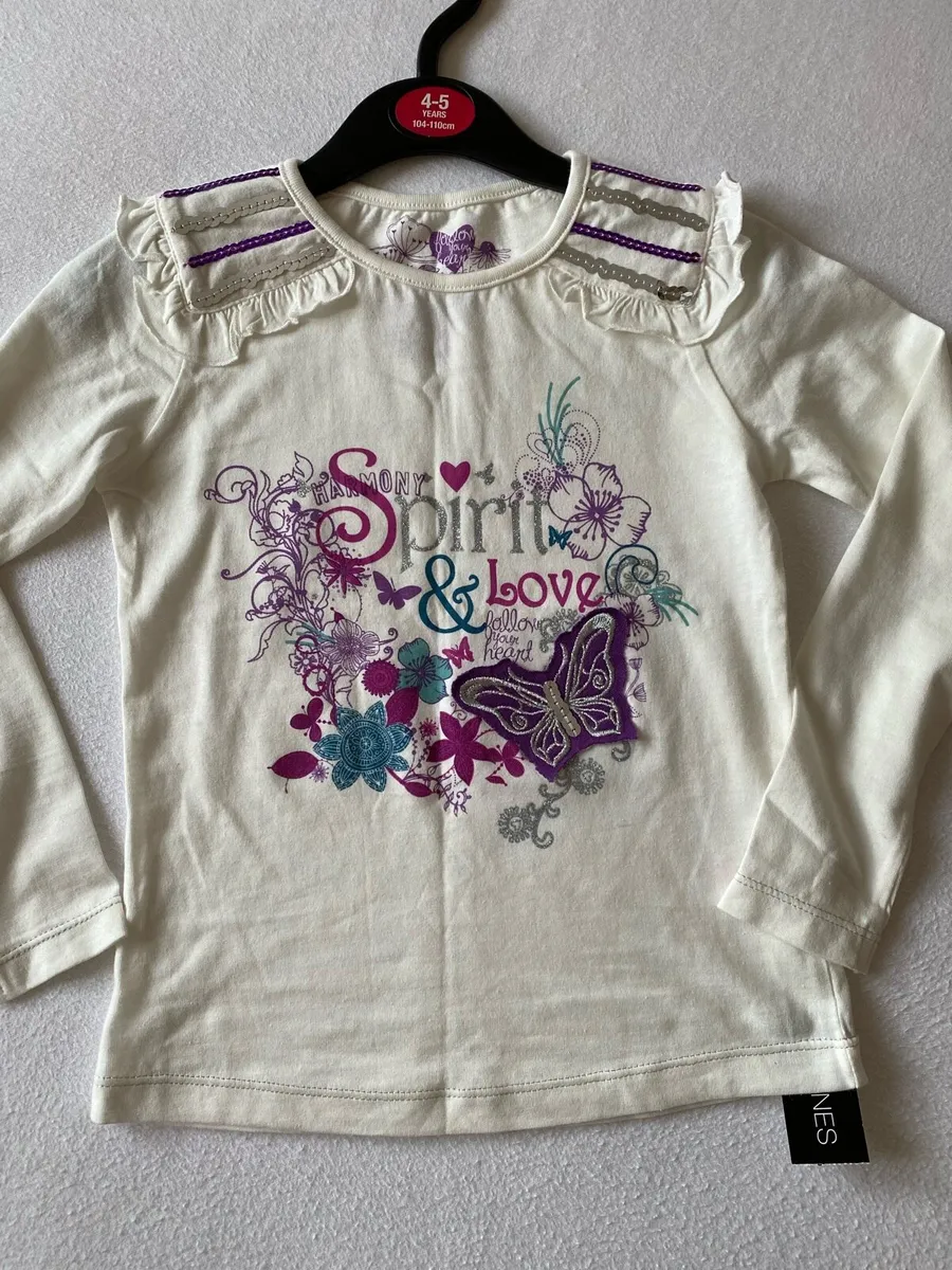 Brand new Girl’s Crean Frill Shoulder Long Slv Top - Image 2